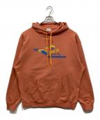 CHAOS FISHING CLUBカオスフィッシングクラブ）の古着「プリントパーカー」｜オレンジ
