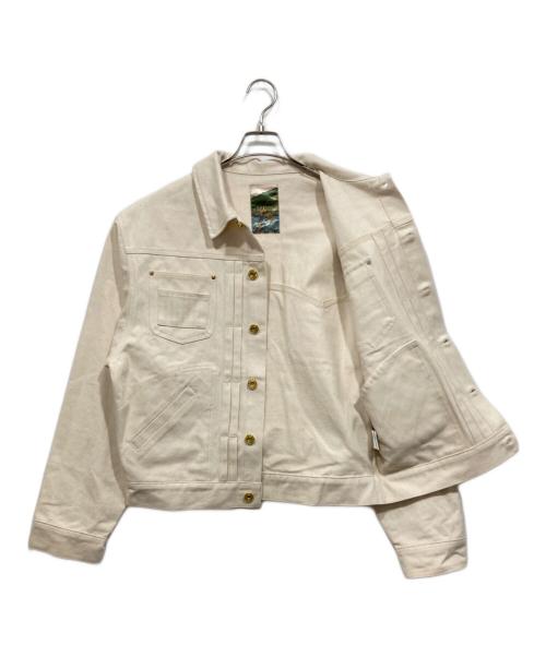 B BALSSY（ボールジィ）B BALSSY (ボールジィ) 2ndタイプデニムジャケット アイボリー サイズ:Lの古着・服飾アイテム