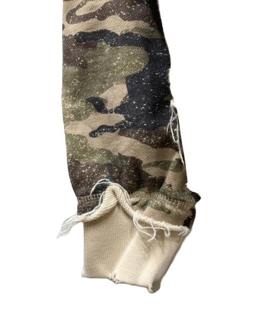 BADWAY（バッドウェイ）BADWAY (バッドウェイ) カモ柄ジップパーカー グリーン×ベージュ サイズ:SIZE Lの古着・服飾アイテム