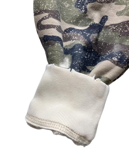 BADWAY（バッドウェイ）BADWAY (バッドウェイ) カモ柄ジップパーカー グリーン×ベージュ サイズ:SIZE Lの古着・服飾アイテム