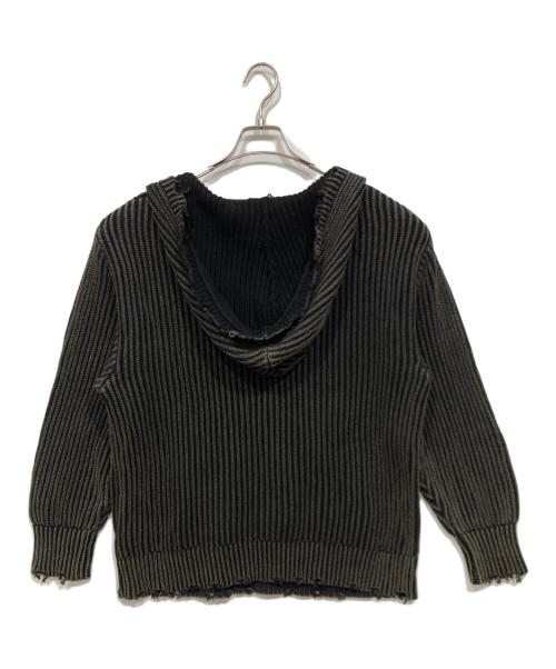 BADWAY（バッドウェイ）BADWAY (バッドウェイ) ニットパーカー ブラック×グレー サイズ:M 未使用品の古着・服飾アイテム