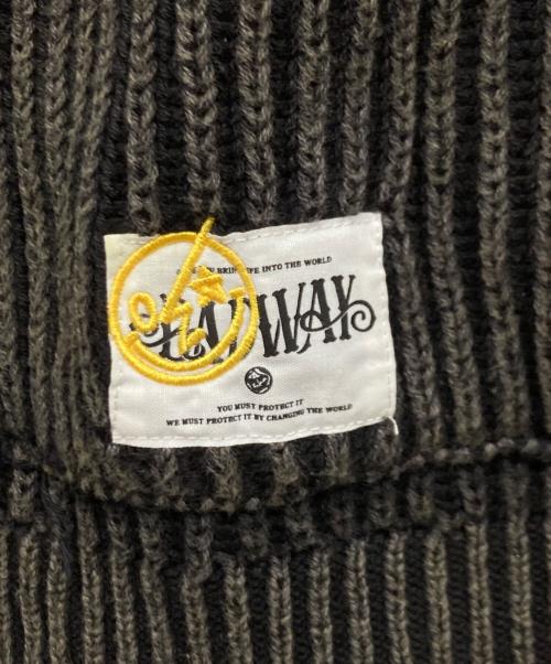 BADWAY（バッドウェイ）BADWAY (バッドウェイ) ニットパーカー ブラック×グレー サイズ:M 未使用品の古着・服飾アイテム