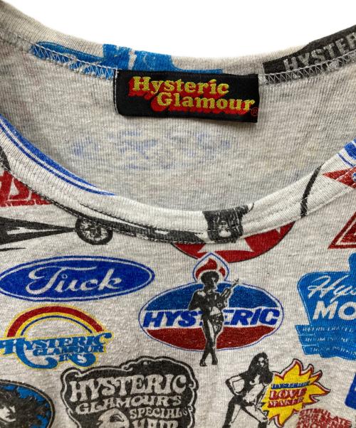 Hysteric Glamour（ヒステリックグラマー）Hysteric Glamour (ヒステリックグラマー) 総柄Tee グレー サイズ:Freeの古着・服飾アイテム