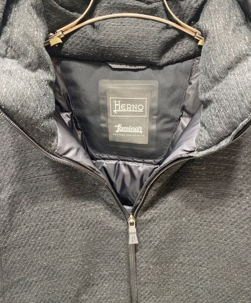 HERNO（ヘルノ）HERNO (ヘルノ) 19AWツイードラメフェザーダウンコート ブラック サイズ:40の古着・服飾アイテム