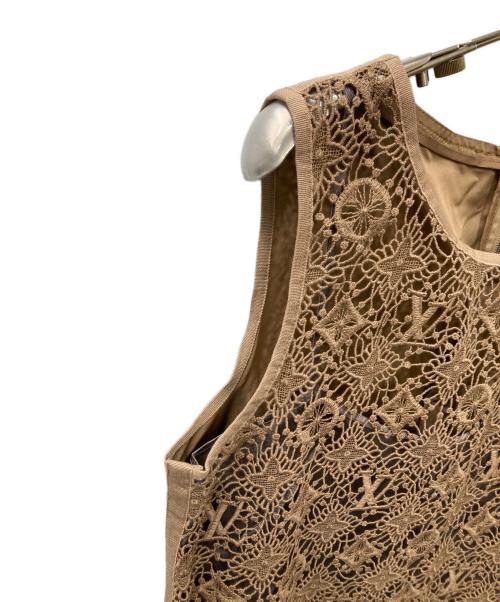 LOUIS VUITTON（ルイ ヴィトン）LOUIS VUITTON (ルイ ヴィトン) 11SS モノグラムレースドレスワンピース ベージュ サイズ:40の古着・服飾アイテム