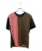 LOUIS VUITTONルイ ヴィトン）の古着「モノグラム ストライプTシャツ」｜マルチカラー