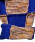 中古・古着 MARCELO BURLON (マルセロバーロン) CROSS PATCHWORK KINIT PANTS ニットパンツ ブルー×オレンジ サイズ:M：10000円