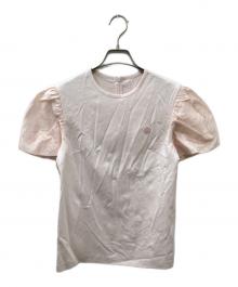 BORDERS at BALCONY（ボーダーズアットバルコニー）の古着「ジャガードパフT」｜ピンク