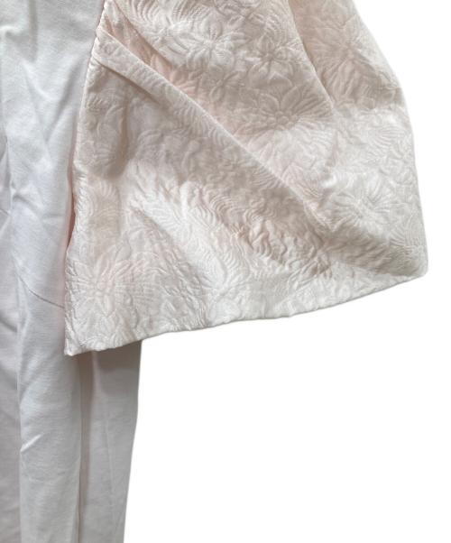 BORDERS at BALCONY（ボーダーズアットバルコニー）BORDERS AT BALCONY (ボーダーズアットバルコニー) ジャガードパフT ピンク サイズ:38の古着・服飾アイテム