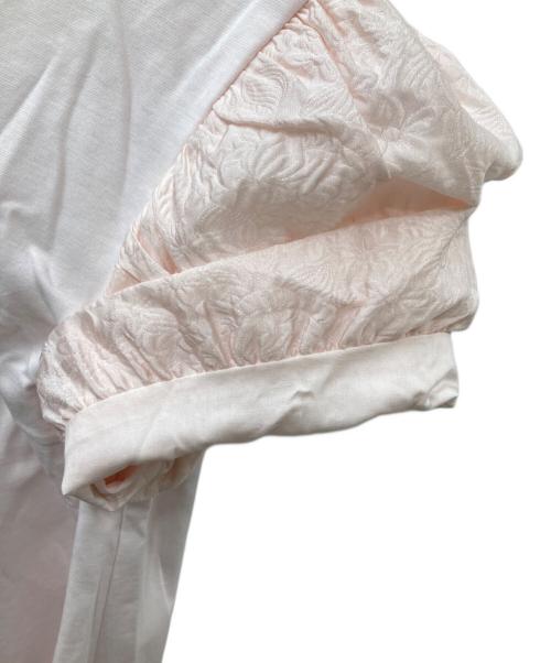 BORDERS at BALCONY（ボーダーズアットバルコニー）BORDERS AT BALCONY (ボーダーズアットバルコニー) ジャガードパフT ピンク サイズ:38の古着・服飾アイテム