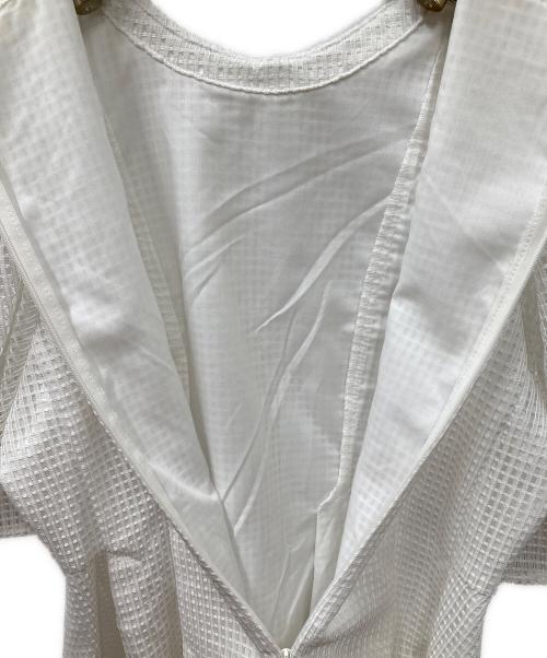 CELFORD（セルフォード）CELFORD (セルフォード) パフスリーブメッシュブラウス ホワイト サイズ:36の古着・服飾アイテム