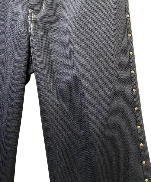 myne（マイン）myne (マイン) FARAH (ファーラー) Studs Wide Flare Pants ネイビー サイズ:Lの古着・服飾アイテム