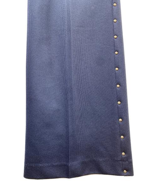 myne（マイン）myne (マイン) FARAH (ファーラー) Studs Wide Flare Pants ネイビー サイズ:Lの古着・服飾アイテム