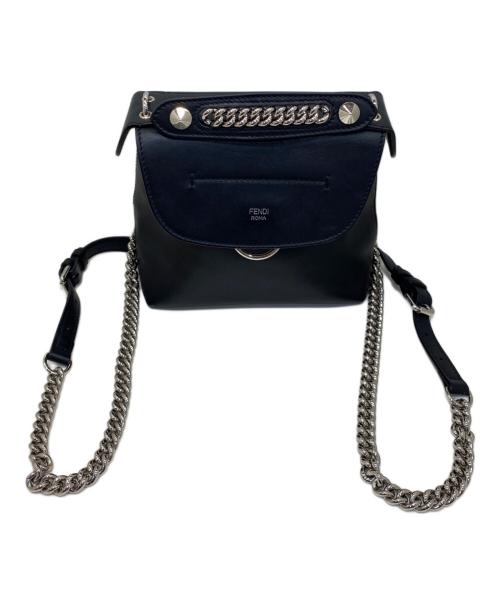 FENDI（フェンディ）FENDI (フェンディ) バックトゥスクール レザーバックパック ブラック サイズ:OneSizeの古着・服飾アイテム
