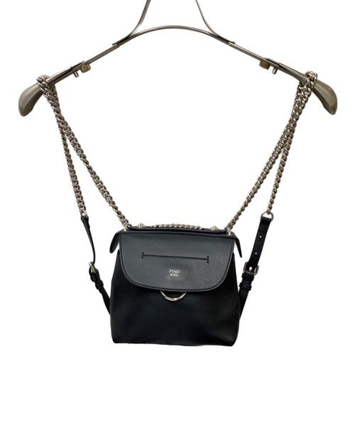 FENDI（フェンディ）FENDI (フェンディ) バックトゥスクール レザーバックパック ブラック サイズ:OneSizeの古着・服飾アイテム
