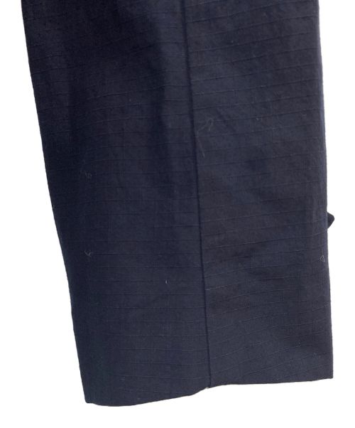 YOHEI OHNO（ヨウヘイオオノ）YOHEI OHNO (ヨウヘイオオノ) 変形リップストップステンカラーコート ネイビー サイズ:SIZE OSの古着・服飾アイテム