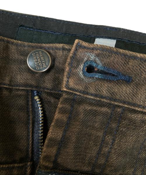 MARITHE+FRANCOIS GIRBAUD（マリテフランソワジルボー）MARITHE+FRANCOIS GIRBAUD (マリテフランソワジルボー) ダブルニーデニムパンツ ブラウン サイズ:Sの古着・服飾アイテム