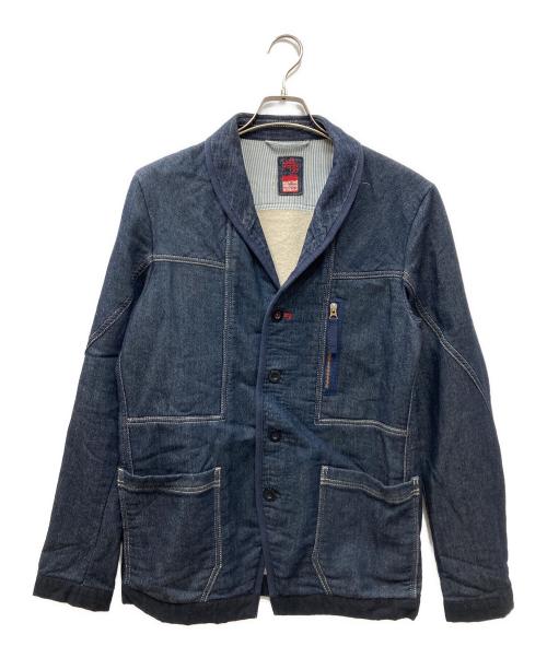 MARITHE+FRANCOIS GIRBAUD（マリテフランソワジルボー）MARITHE+FRANCOIS GIRBAUD (マリテフランソワジルボー) スウェットカバーオール インディゴ サイズ:Mの古着・服飾アイテム