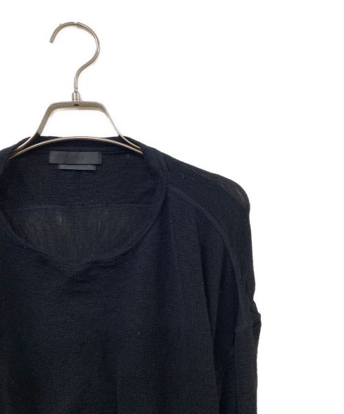 YOKE（ヨーク）YOKE (ヨーク) Super120s WASHABLE WOOL RIB CREWNECK T-SHIRT ブラック サイズ:SIZE 2の古着・服飾アイテム