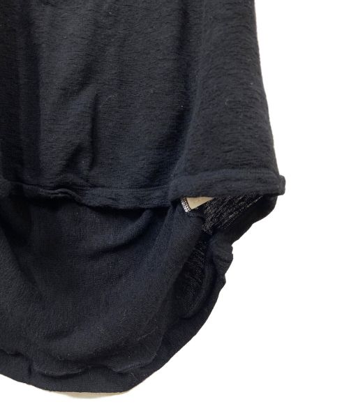 YOKE（ヨーク）YOKE (ヨーク) Super120s WASHABLE WOOL RIB CREWNECK T-SHIRT ブラック サイズ:SIZE 2の古着・服飾アイテム