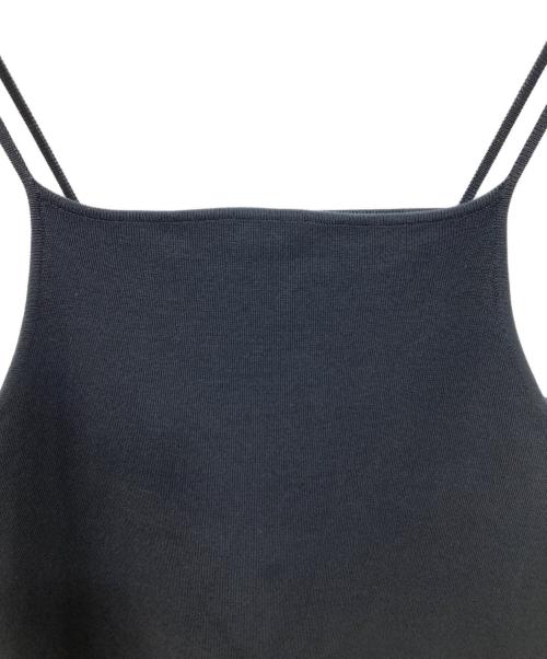 ENFOLD（エンフォルド）ENFOLD (エンフォルド) APRON KNIT DRESS キャミソールワンピース ブラック サイズ:38の古着・服飾アイテム
