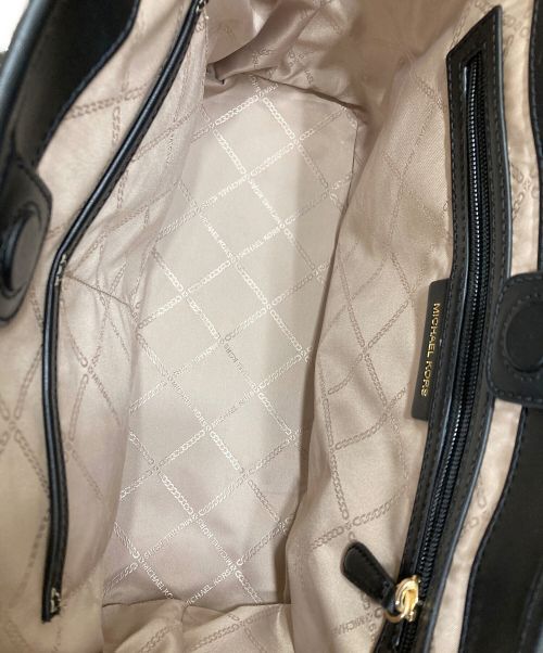 MICHAEL KORS（マイケル・コース）MICHAEL KORS (マイケルコース) LUISA コットンキャンバス サッチェル ミディアム 2WAYバッグ アイボリー サイズ:OneSizeの古着・服飾アイテム