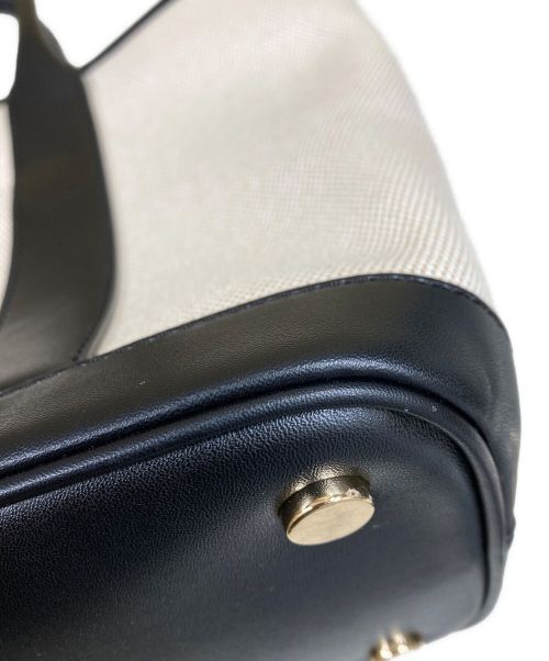 MICHAEL KORS（マイケル・コース）MICHAEL KORS (マイケルコース) LUISA コットンキャンバス サッチェル ミディアム 2WAYバッグ アイボリー サイズ:OneSizeの古着・服飾アイテム