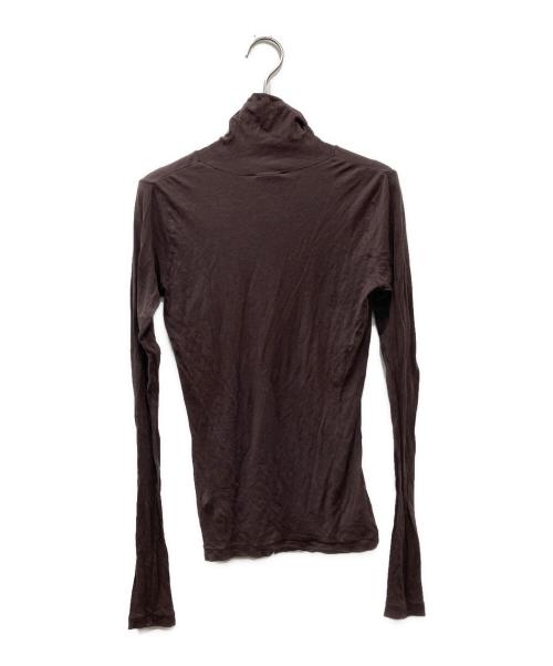 AURALEE（オーラリー）AURALEE (オーラリー) HIGH GAUGE SHEER RIB TURTLE NECK L/S TEE パープル サイズ:1の古着・服飾アイテム