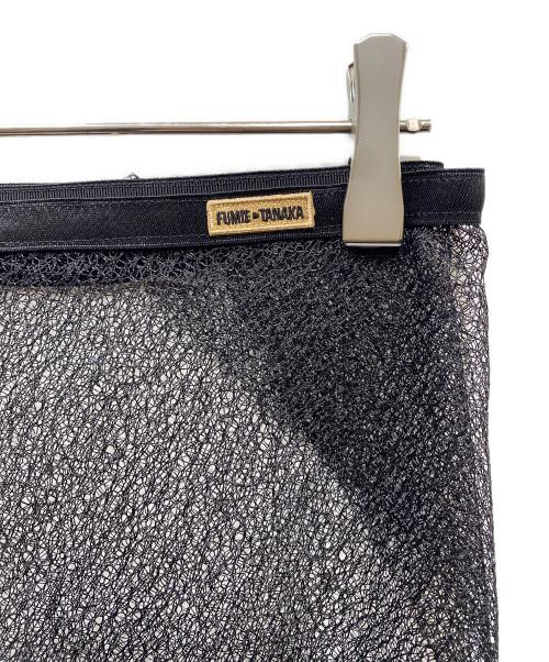 FUMIE=TANAKA（フミエタナカ）FUMIE=TANAKA (フミエタナカ) レース巻きスカート ブラック×パープル サイズ:Freeの古着・服飾アイテム