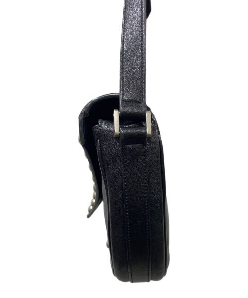 Yves Saint Laurent（イヴサンローラン）Yves Saint Laurent (イヴサンローラン) Yスタッズサッチェル レザーショルダーバッグ ブラック サイズ:OneSizeの古着・服飾アイテム