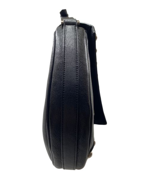 Yves Saint Laurent（イヴサンローラン）Yves Saint Laurent (イヴサンローラン) Yスタッズサッチェル レザーショルダーバッグ ブラック サイズ:OneSizeの古着・服飾アイテム