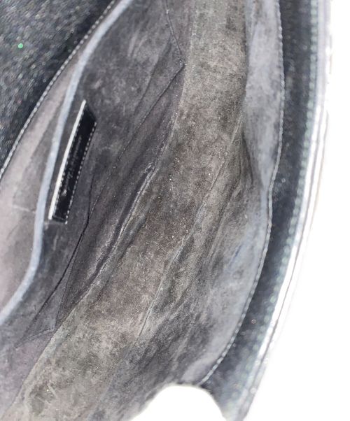 Yves Saint Laurent（イヴサンローラン）Yves Saint Laurent (イヴサンローラン) Yスタッズサッチェル レザーショルダーバッグ ブラック サイズ:OneSizeの古着・服飾アイテム