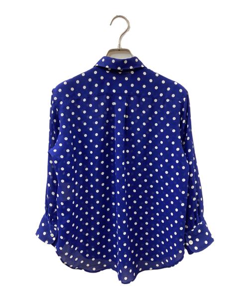 JUNYA WATANABE COMME des GARCONS（ジュンヤワタナベ コムデギャルソン）JUNYA WATANABE COMME des GARCONS ((ジュンヤワタナベ コムデギャルソン) ドットシャツ ブルー×ホワイト サイズ:Ｍの古着・服飾アイテム