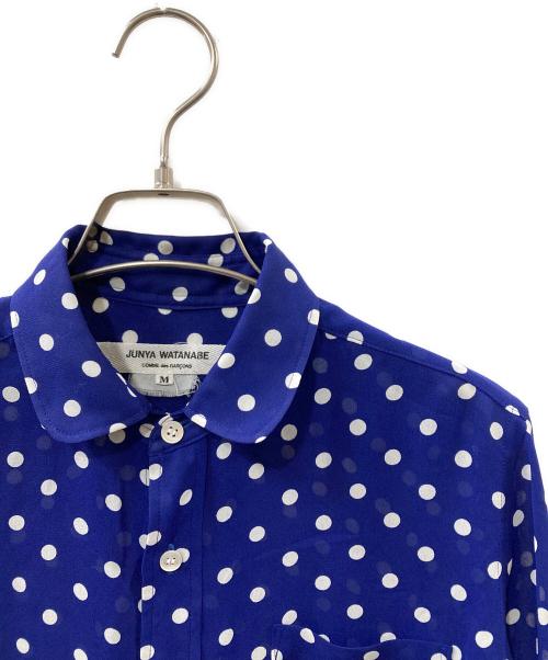 JUNYA WATANABE COMME des GARCONS（ジュンヤワタナベ コムデギャルソン）JUNYA WATANABE COMME des GARCONS ((ジュンヤワタナベ コムデギャルソン) ドットシャツ ブルー×ホワイト サイズ:Ｍの古着・服飾アイテム