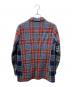 GANRYU COMME des GARCONS (ガンリュウ コム デ ギャルソン) チェックパッチワークジャケット レッド×ブルー サイズ:L：10000円
