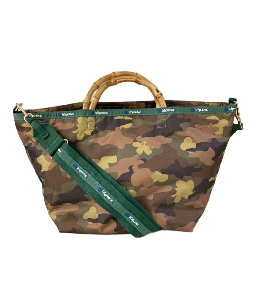 LeSportsac（レスポートサック）LeSportsac (レスポートサック) 2WAY リアルバンブートート バッグ オリーブの古着・服飾アイテム