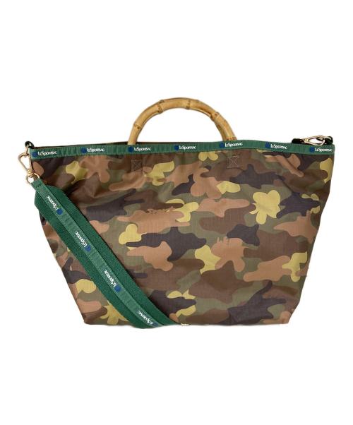 LeSportsac（レスポートサック）LeSportsac (レスポートサック) 2WAY リアルバンブートート バッグ オリーブの古着・服飾アイテム