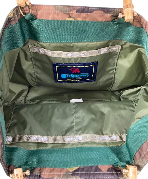 LeSportsac（レスポートサック）LeSportsac (レスポートサック) 2WAY リアルバンブートート バッグ オリーブの古着・服飾アイテム