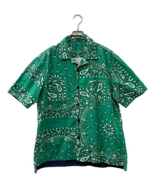 sacai（サカイ）sacai (サカイ) 22SS BANDANA Print Shirt バンダナ柄シャツ グリーン サイズ:2の古着・服飾アイテム