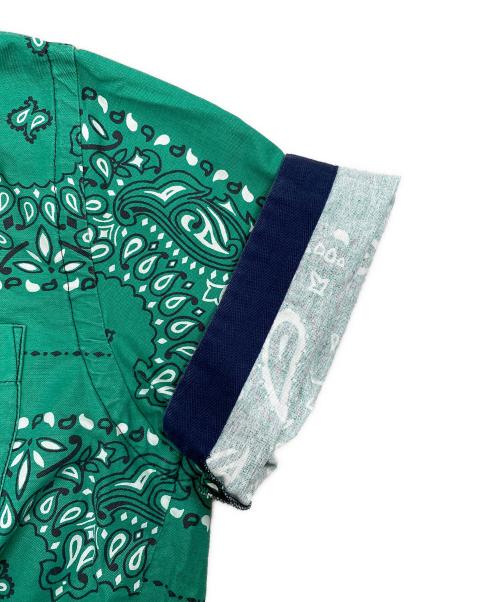 sacai（サカイ）sacai (サカイ) 22SS BANDANA Print Shirt バンダナ柄シャツ グリーン サイズ:2の古着・服飾アイテム