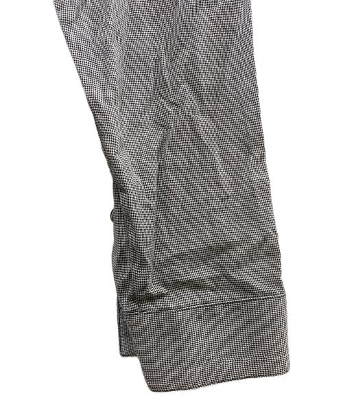 DIOR HOMME（ディオール オム）DIOR HOMME (ディオール オム) BEE刺繍 シアーL/Sシャツ ネイビー×ホワイト サイズ:40の古着・服飾アイテム