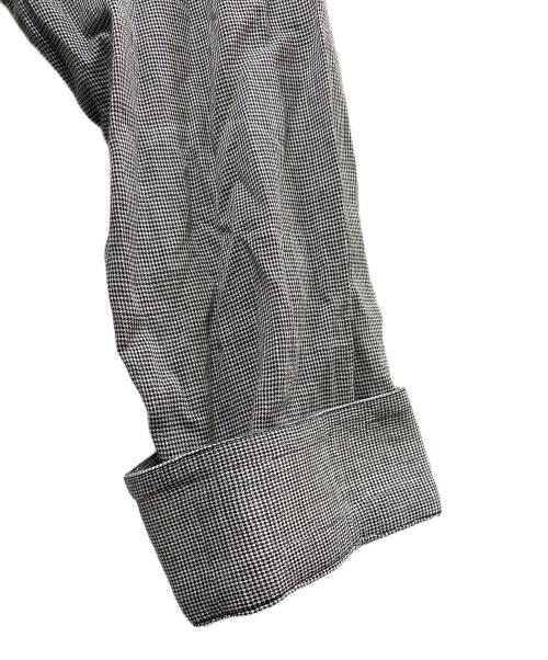 DIOR HOMME（ディオール オム）DIOR HOMME (ディオール オム) BEE刺繍 シアーL/Sシャツ ネイビー×ホワイト サイズ:40の古着・服飾アイテム