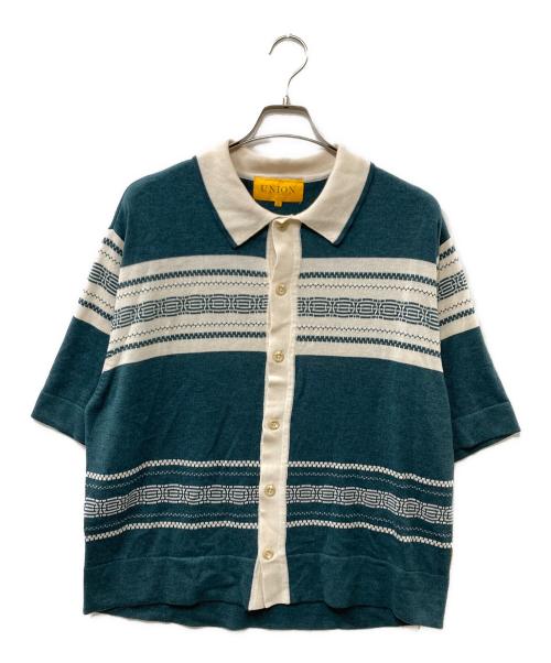 UNION（ユニオン）UNION (ユニオン) 24ss WHITMAN CARDIGAN グリーン×ホワイト サイズ:SIZE 3の古着・服飾アイテム