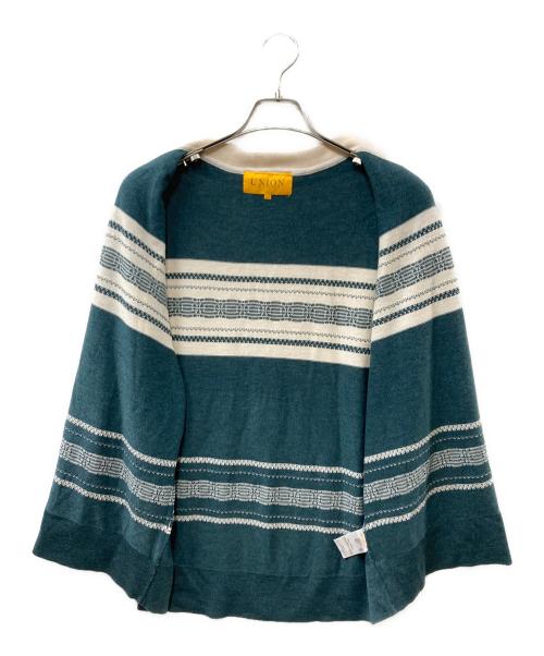 UNION（ユニオン）UNION (ユニオン) 24ss WHITMAN CARDIGAN グリーン×ホワイト サイズ:SIZE 3の古着・服飾アイテム