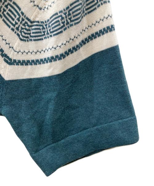 UNION（ユニオン）UNION (ユニオン) 24ss WHITMAN CARDIGAN グリーン×ホワイト サイズ:SIZE 3の古着・服飾アイテム