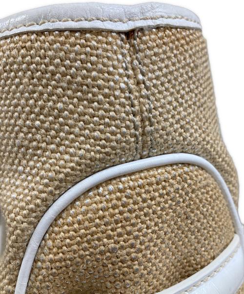 CELINE（セリーヌ）CELINE (セリーヌ) ストロー カゴブギーバッグ トートバッグ ホワイト×ベージュの古着・服飾アイテム