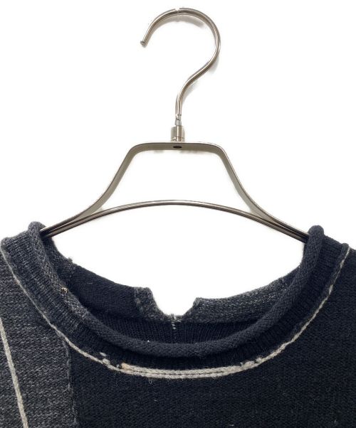 THE VIRIDI-ANNE（ヴィリジアン）THE VIRIDI-ANNE (ヴィリジアン) Checked Pullover Knit ブラック×グレー サイズ:5の古着・服飾アイテム