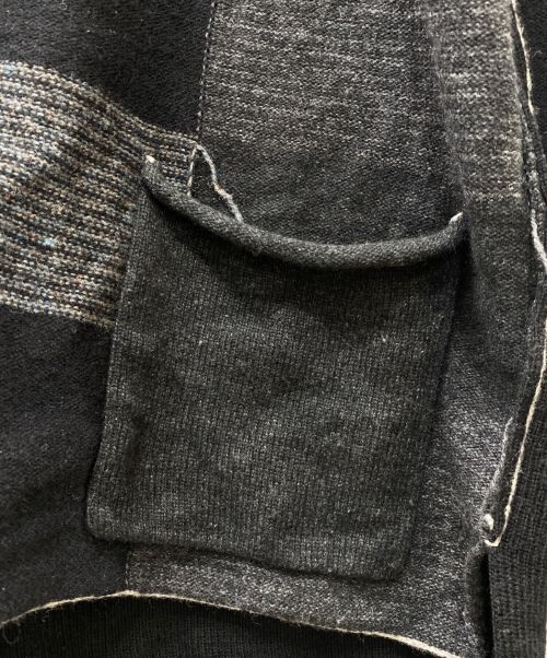 THE VIRIDI-ANNE（ヴィリジアン）THE VIRIDI-ANNE (ヴィリジアン) Checked Pullover Knit ブラック×グレー サイズ:5の古着・服飾アイテム