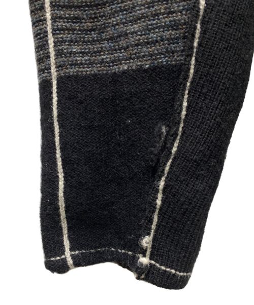 THE VIRIDI-ANNE（ヴィリジアン）THE VIRIDI-ANNE (ヴィリジアン) Checked Pullover Knit ブラック×グレー サイズ:5の古着・服飾アイテム