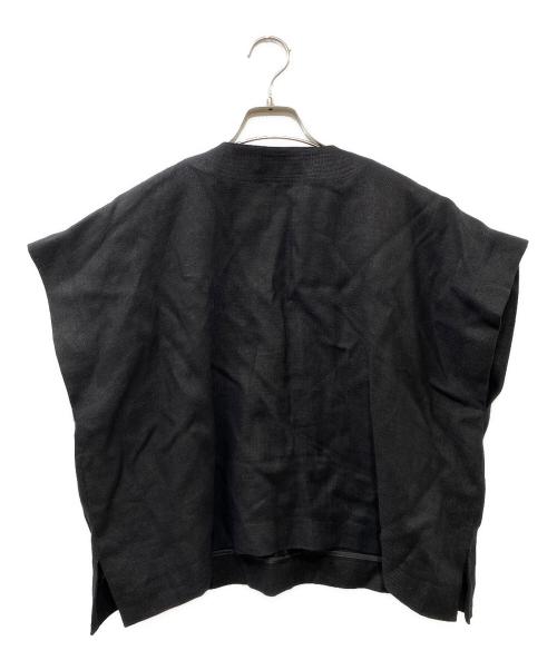 SACRA（サクラ）SACRA (サクラ) RUSTIC LINEN TOP ブラック サイズ:SIZE 38の古着・服飾アイテム